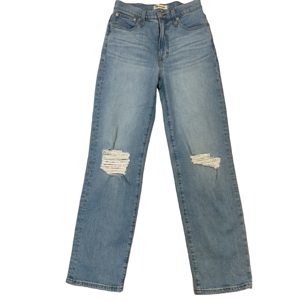 Madewell The Perfect Vintage Straight Distressed Jeans Size 25